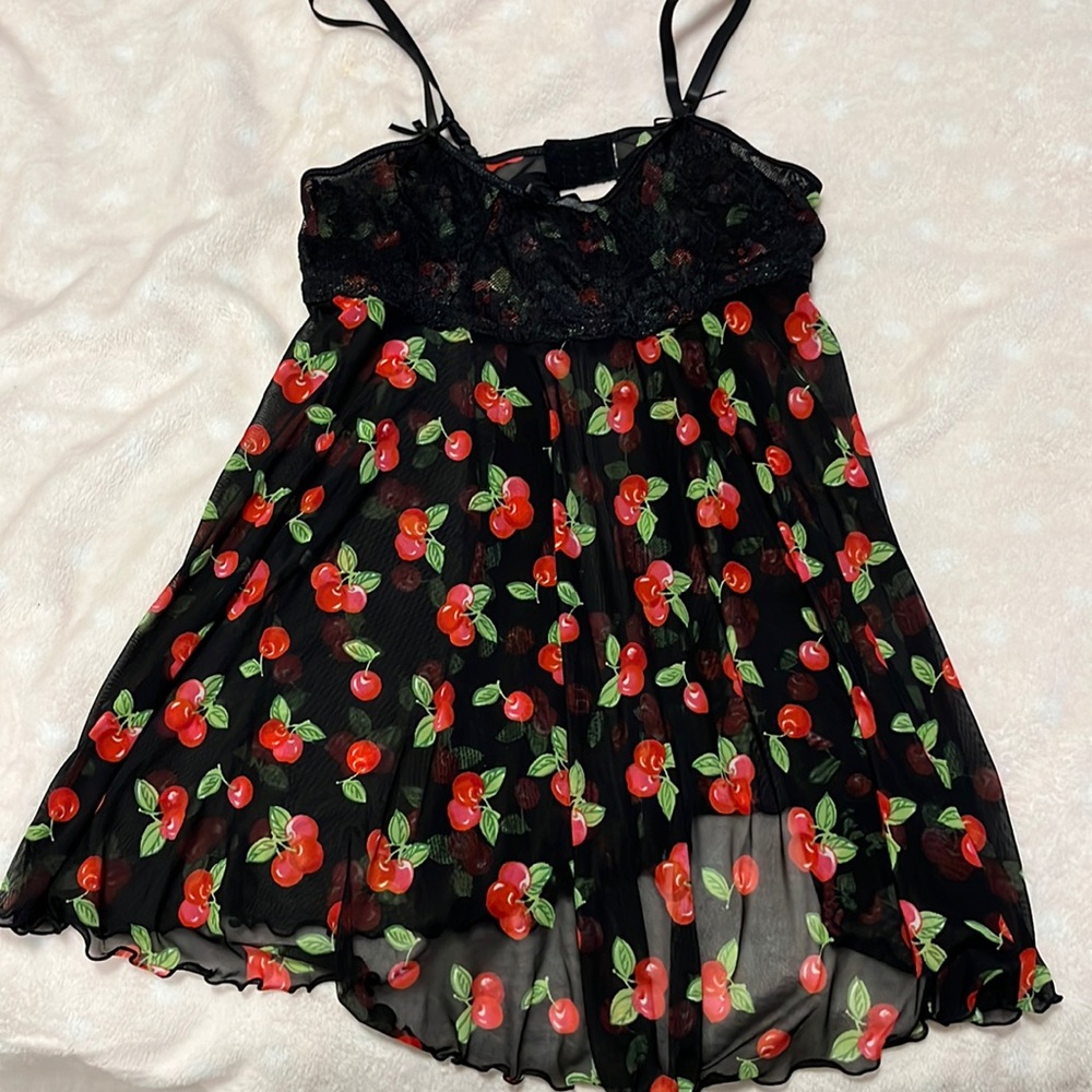 Cute baby doll with cherry print